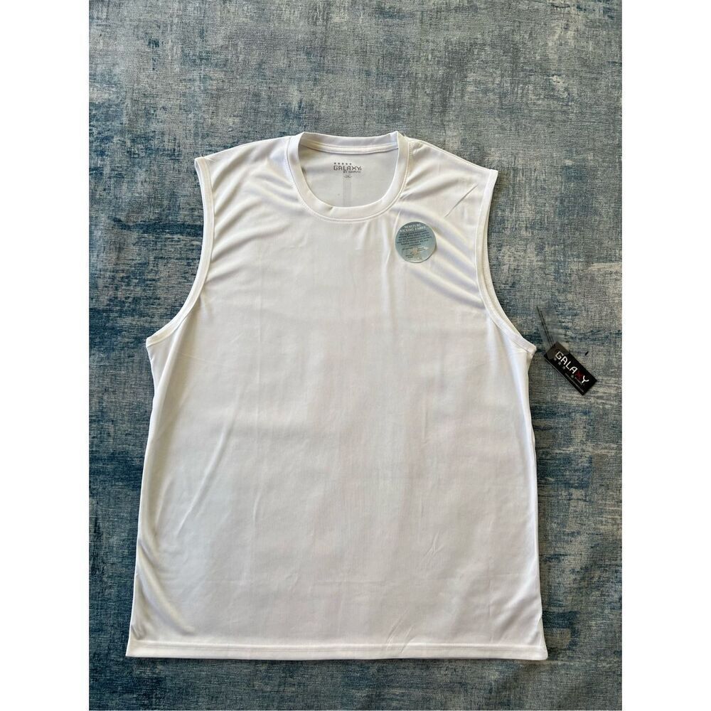 NWT! Galaxy By Harvic White Athletic Tank Top 2XL